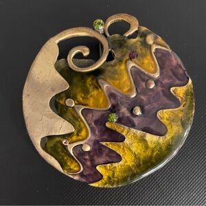 Artistic Gold and Purple Pendent